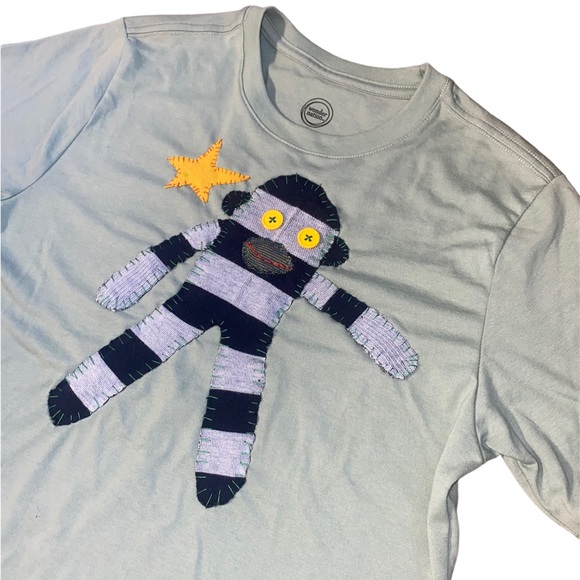 Hand-sewn Sock Monkey T-shirt - Picture 1 of 3
